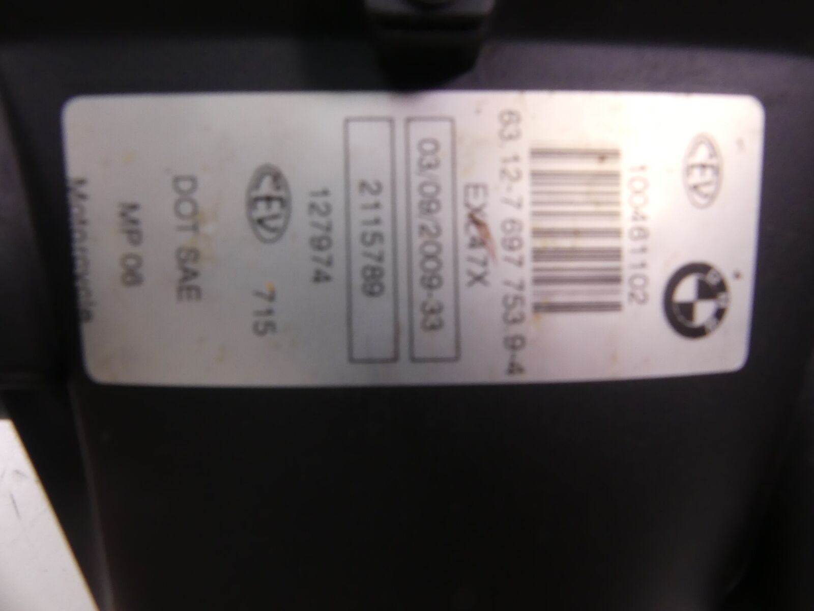 2010 BMW F800GS K72 Headlight Head Light Lamp Lens Asssemmbly 63127697753 {{ shop.shopifyCountryName }} - Mototech271