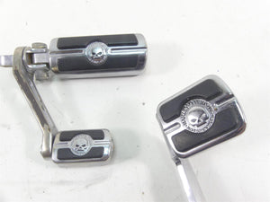 2008 Harley FXCWC Softail Rocker C Willie G Skull Foot Peg Control Set  50370-04 | Mototech271
