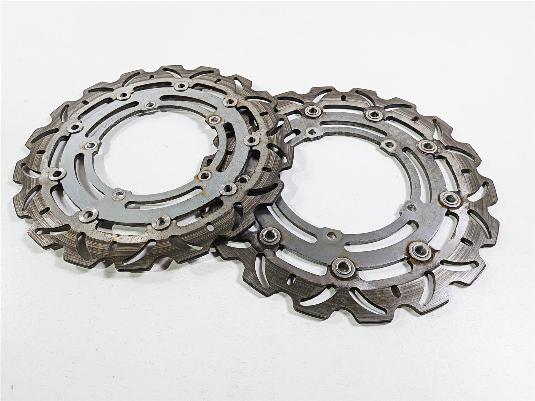 2008 Yamaha YZF R1 RN19 Voodoo Wave Front Brake Disc Rotor Set 4C8