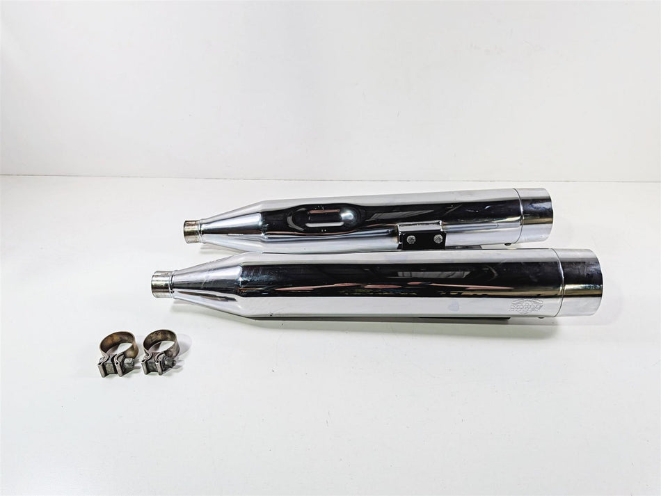 2016 Harley Touring FLHTK Electra Glide Vance Hines Oversized 450 Titan Slip On Exhaust Muffler Pipes Set 16549-Mototech271