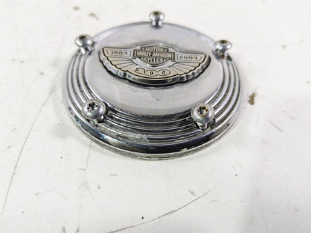 2003 Harley Touring FLHTCUI E-Glide 100th Chrome Cam Camshaft Cover 32536-03 {{ shop.shopifyCountryName }} - Mototech271
