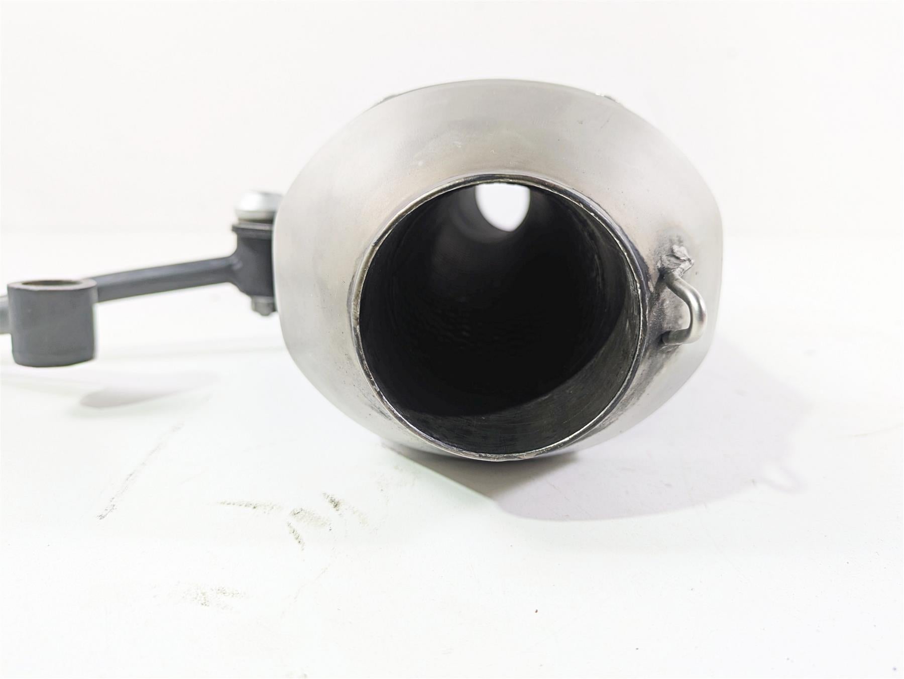 Inlet 54mm 17.5" Long Left Leo Vince Universal Exhaust Pipe Muffler Silencer Can {{ shop.shopifyCountryName }} - Mototech271