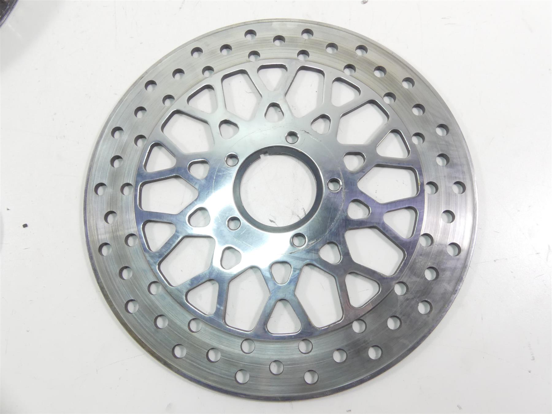 2004 Harley FXDWGI Dyna Wide Glide American Wire Chrome Pulley Brake Rotor Set {{ shop.shopifyCountryName }} - Mototech271
