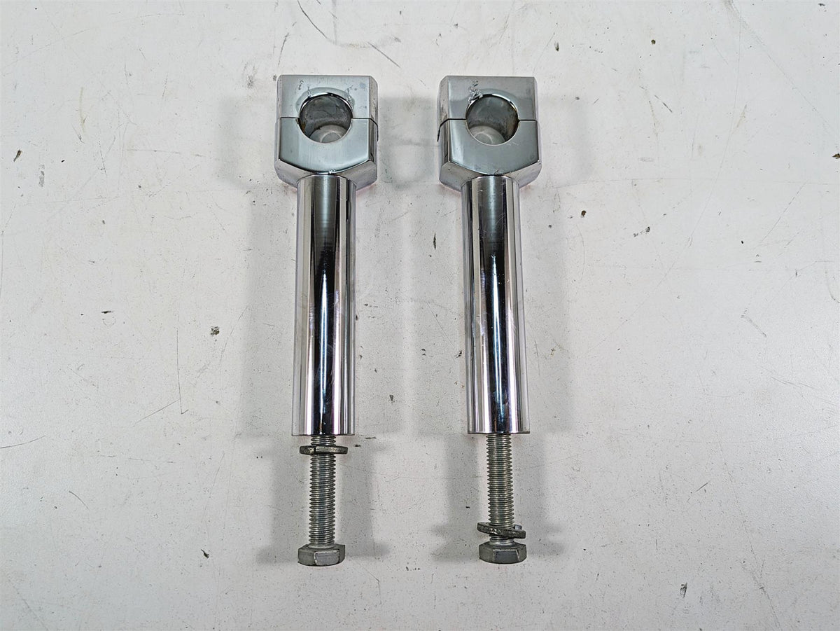 1999 Harley Dyna FXDL Low Rider 6" Chrome Handlebar Riser Holder Clamps {{ shop.shopifyCountryName }} - Mototech271