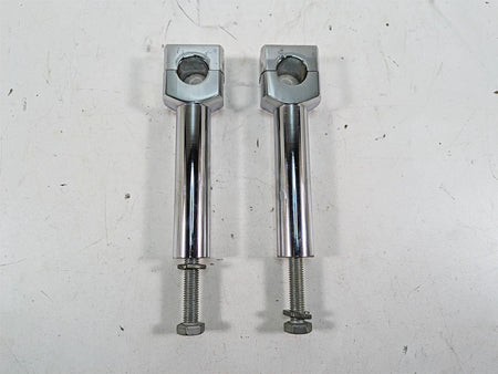 1999 Harley Dyna FXDL Low Rider 6" Chrome Handlebar Riser Holder Clamps {{ shop.shopifyCountryName }} - Mototech271