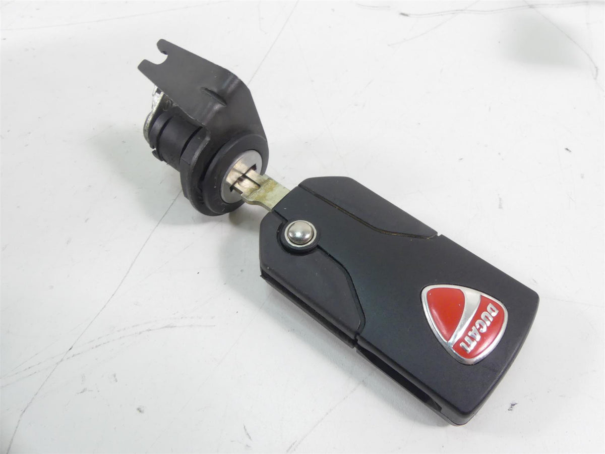 2015 Ducati Diavel Carbon Red Hands Free Ignition Switch Key Cap Set 59821232A {{ shop.shopifyCountryName }} - Mototech271