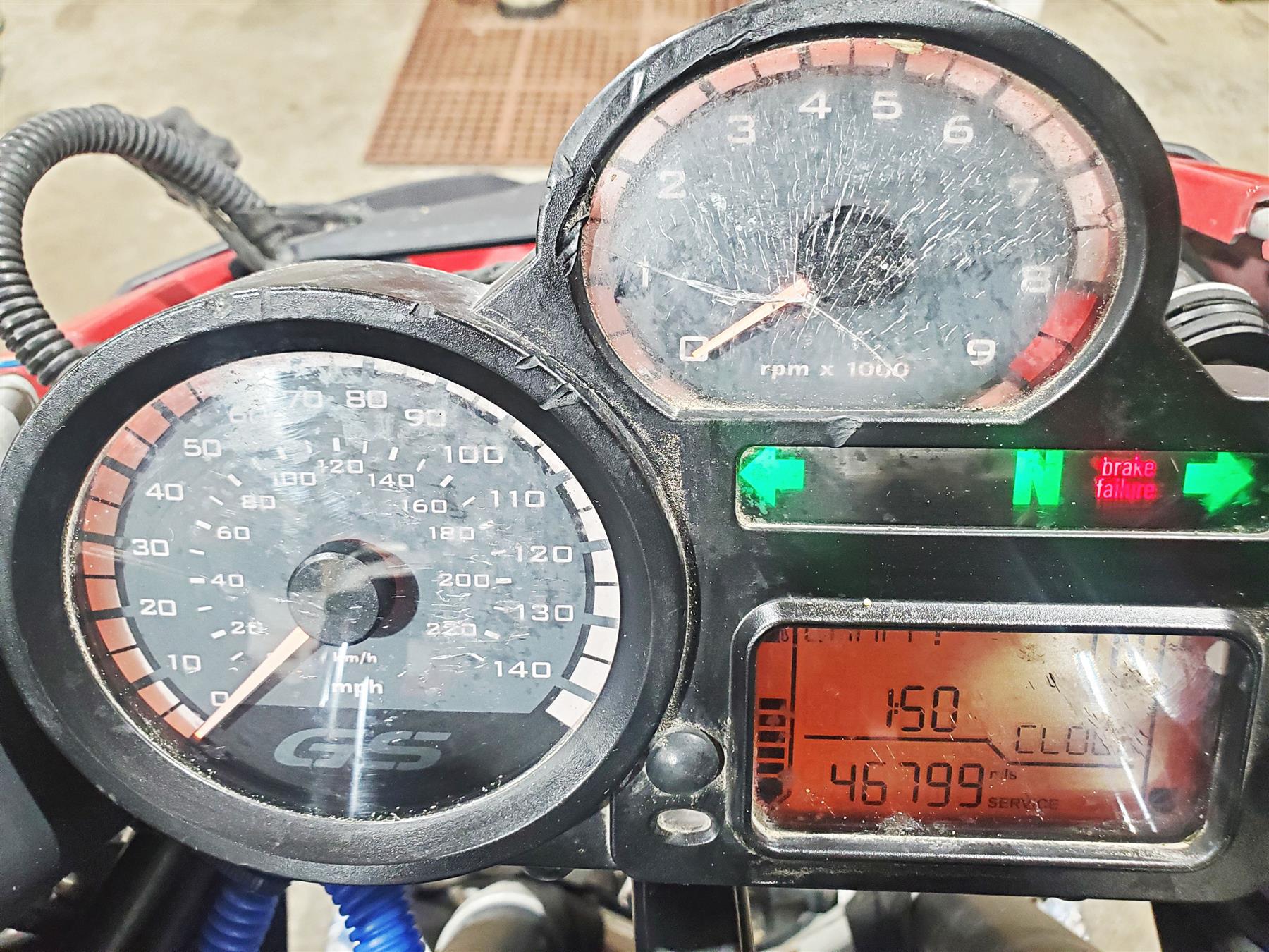 2009 BMW R1200GS K255 Adv Speedometer Gauges Instrument 46k - Read 62117718196 {{ shop.shopifyCountryName }} - Mototech271
