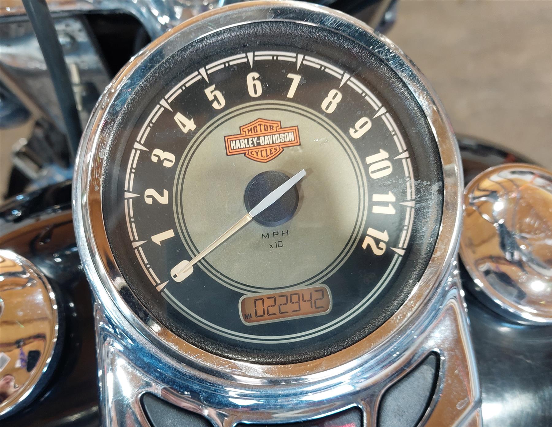 2013 Harley Softail FLSTC Heritage Classic Speedometer Instrument 22k 67525-11 {{ shop.shopifyCountryName }} - Mototech271