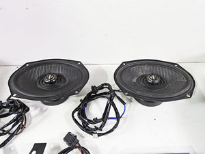2014 -UP Harley Touring Hogtunes Rear Speaker Amp & Saddle Bag Lid Set REV225 692-XL