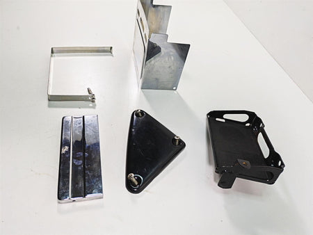 1986 Harley Sportster XLH 883 Battery Box Carrier Stay + Chrome Cover 66191-83 {{ shop.shopifyCountryName }} - Mototech271