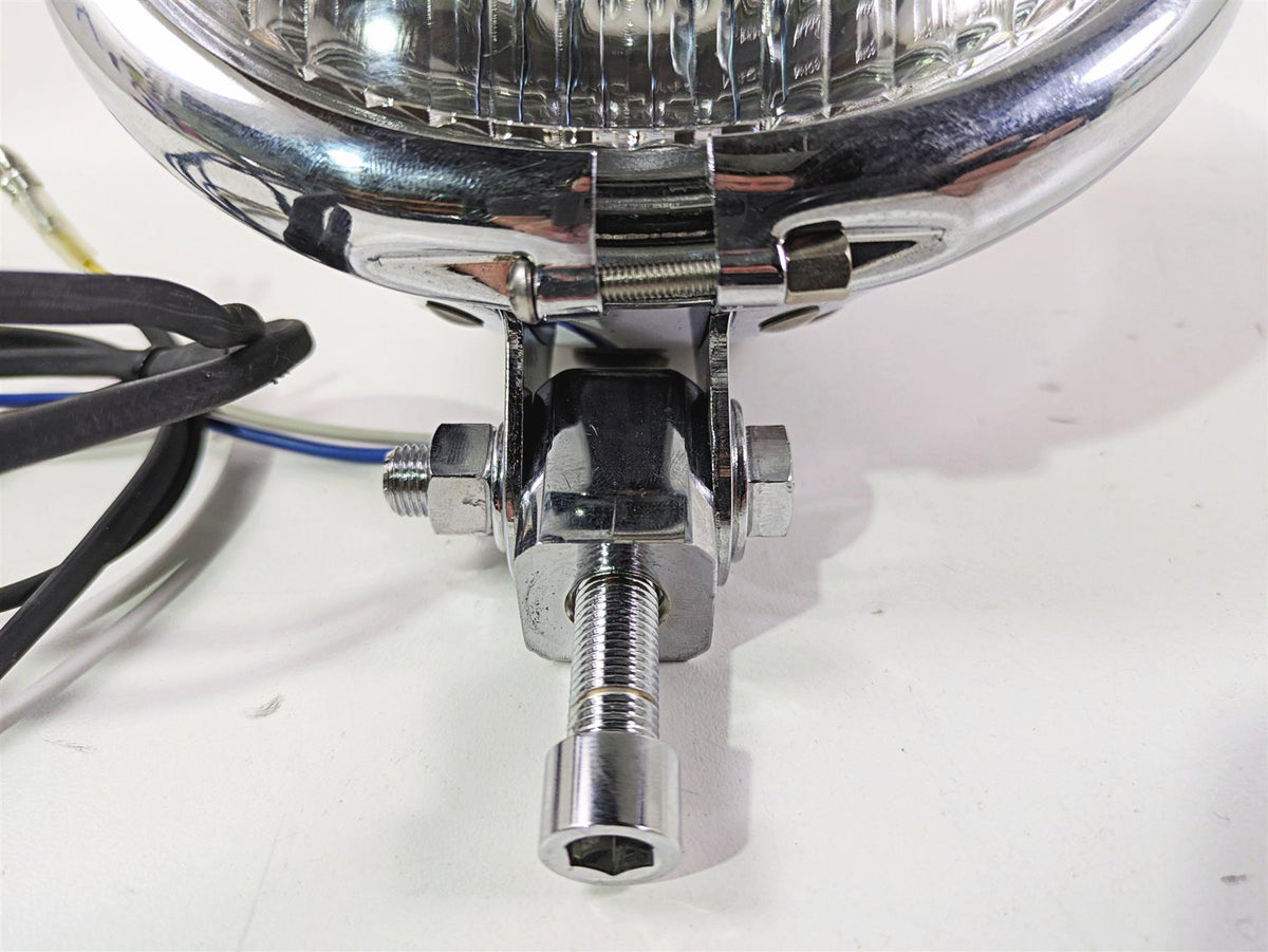 2008 Ultima Motorcycles Fat Bastard Round Chrome Headlight & Mount {{ shop.shopifyCountryName }} - Mototech271