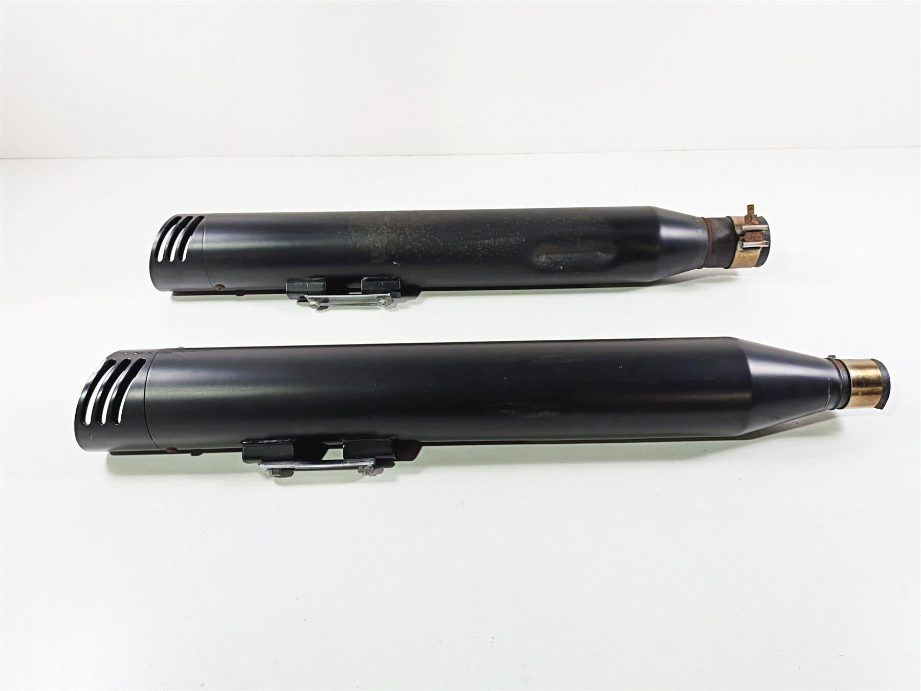2018 Harley Touring FLHTCU Electra Glide Sharkroad Black 4" Slip On Muffler Pipes-Mototech271