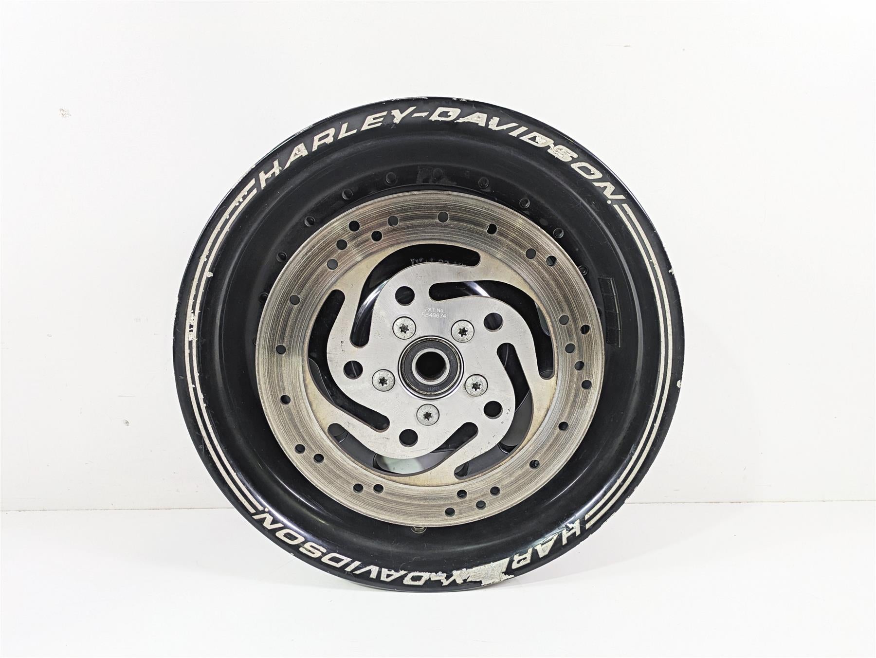 2014 Harley FXDF Dyna Fat Bob Rear Wheel Rim 16x5 Black - Read 40900261 {{ shop.shopifyCountryName }} - Mototech271