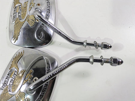 1999 Harley Touring FLHTCUI E-Glide Live to Ride Chrome Short Mirrors 91875-88A {{ shop.shopifyCountryName }} - Mototech271