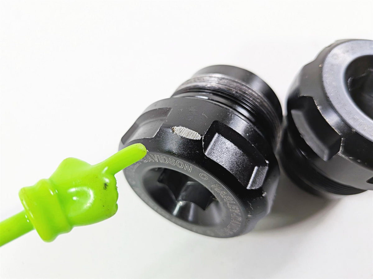 2024 Harley Softail FXLRST Low Rider Fork Tube Top Caps Nut Bolts Set 45500395 {{ shop.shopifyCountryName }} - Mototech271