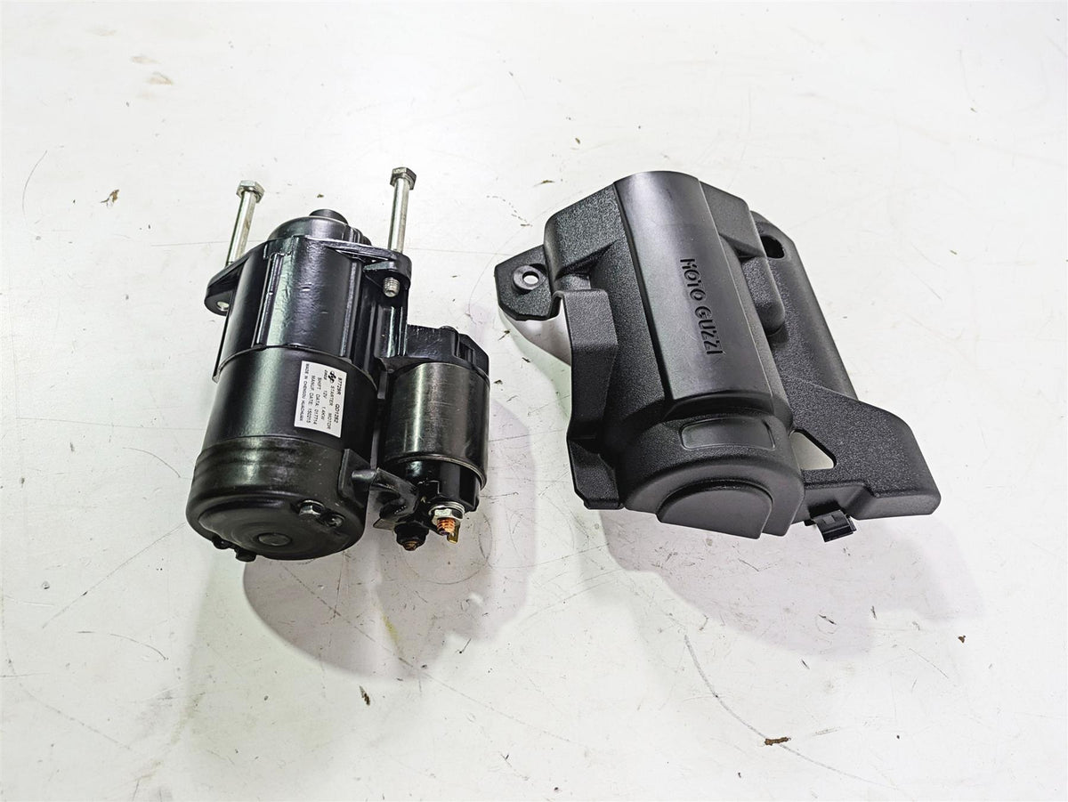 2016 Moto Guzzi Stelvio 1200 8V NTX Engine Starter Motor & Cover GU05730730 {{ shop.shopifyCountryName }} - Mototech271