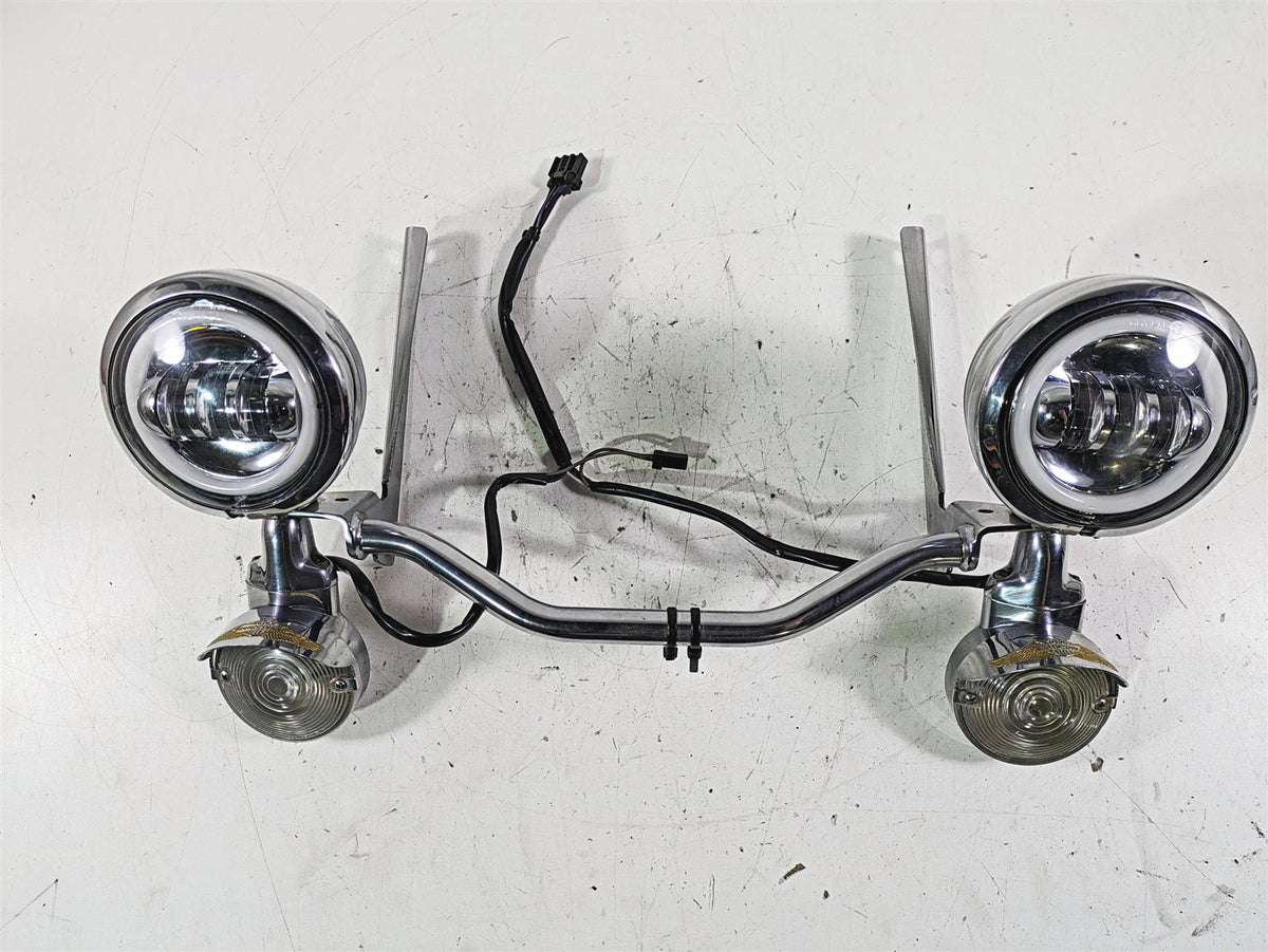 2002 Harley FLSTC Softail Heritage Front Spot Led Light & Blinker Set 58082-02A {{ shop.shopifyCountryName }} - Mototech271