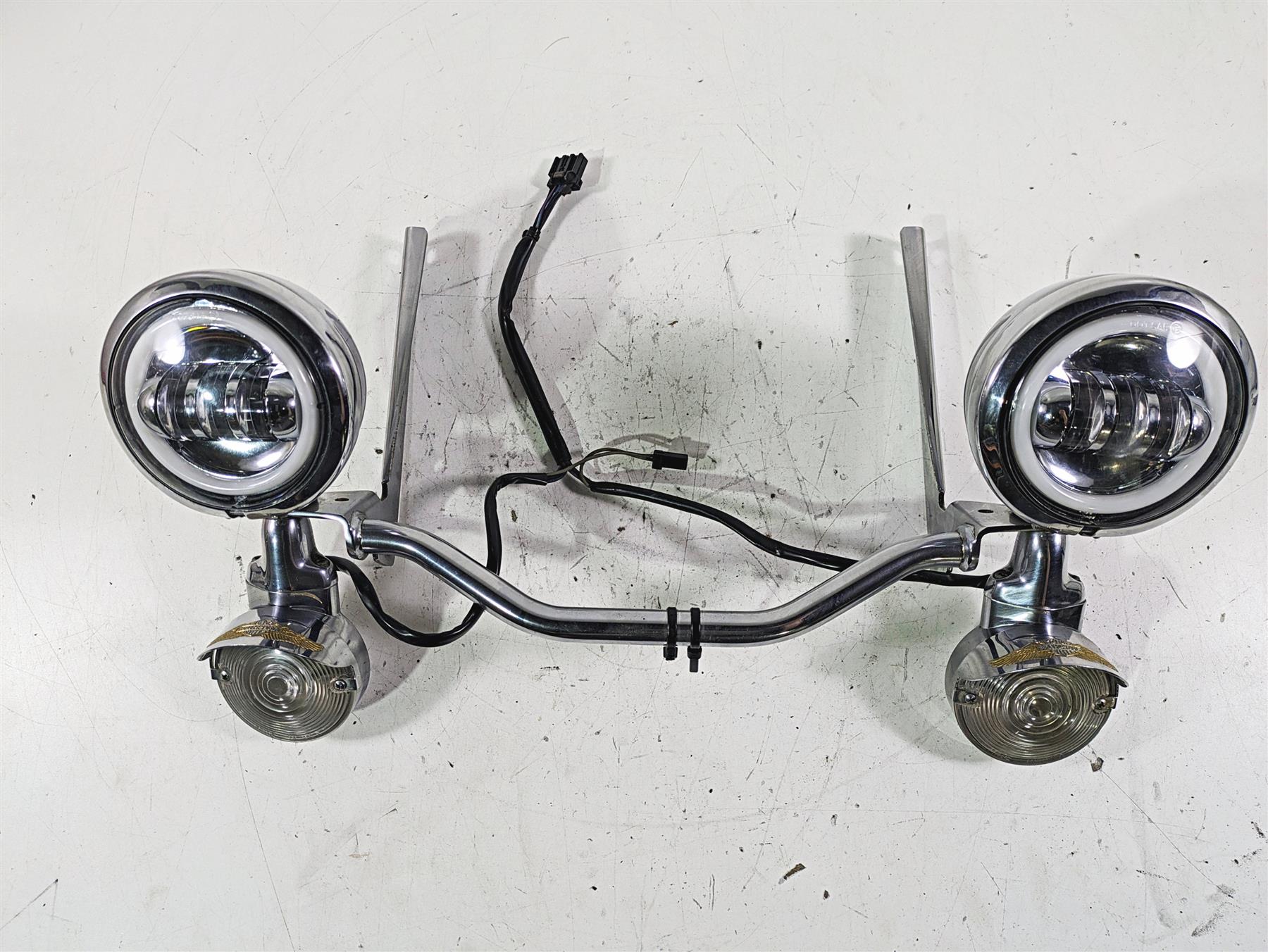 2002 Harley FLSTC Softail Heritage Front Spot Led Light & Blinker Set 58082-02A {{ shop.shopifyCountryName }} - Mototech271
