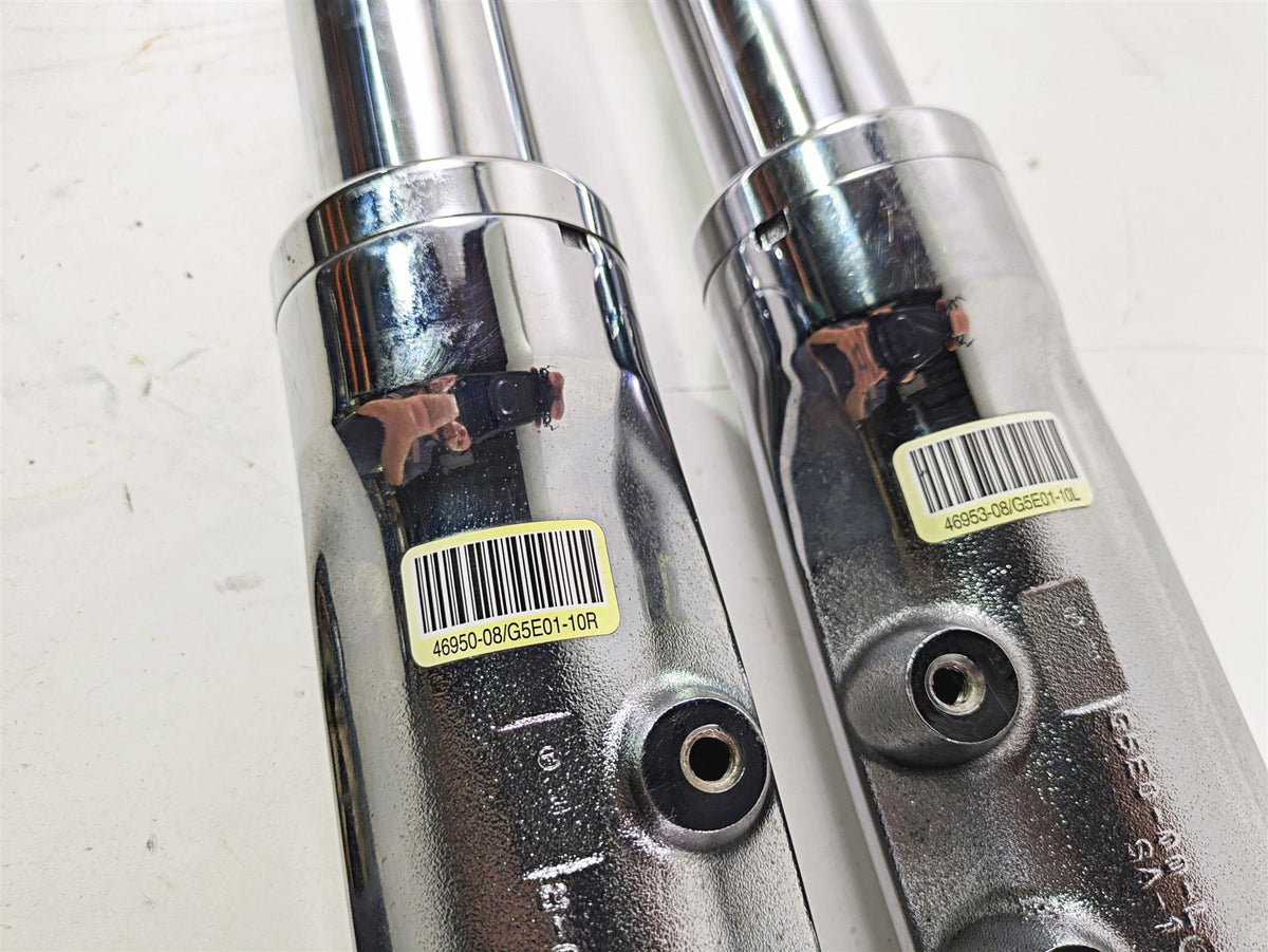 2009 Harley FXCWC Softail Rocker Chrome Front Fork Leg Set 46950-08 46953-08 {{ shop.shopifyCountryName }} - Mototech271