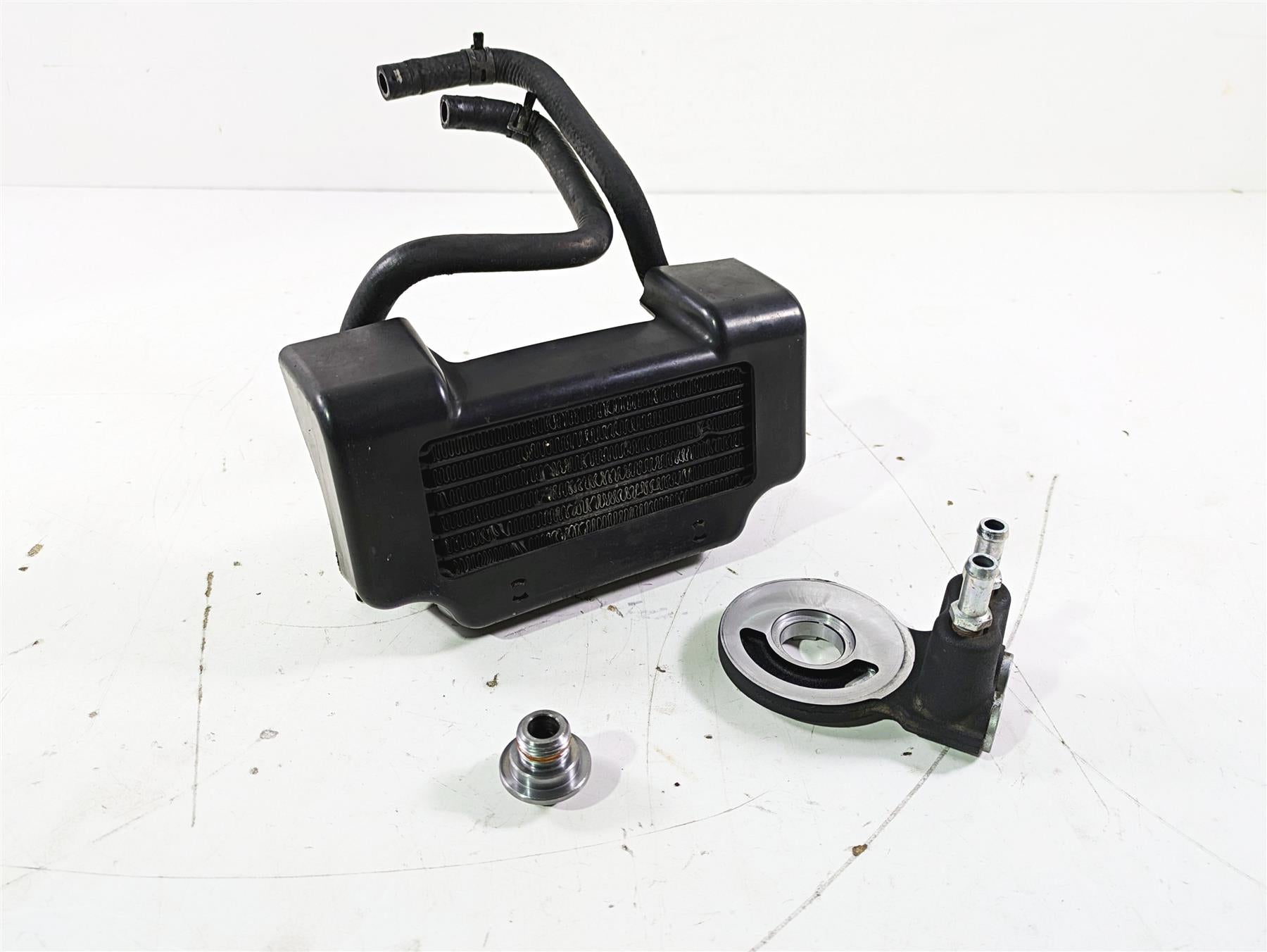 2016 Harley Touring FLTRX Road Glide Oil Cooler Flange Cover Set 63083-11A | Mototech271