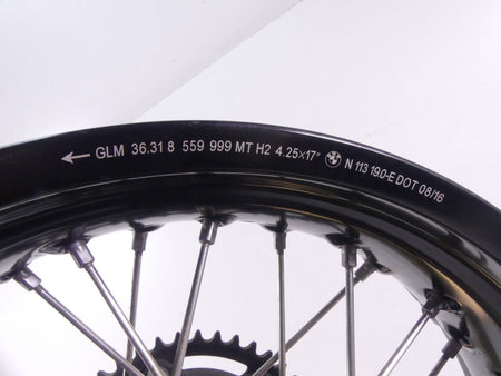 2017 BMW F800GS K72 Straight Nice Rear Wheel Rim 17x4.25 36317719727 36318564177 {{ shop.shopifyCountryName }} - Mototech271