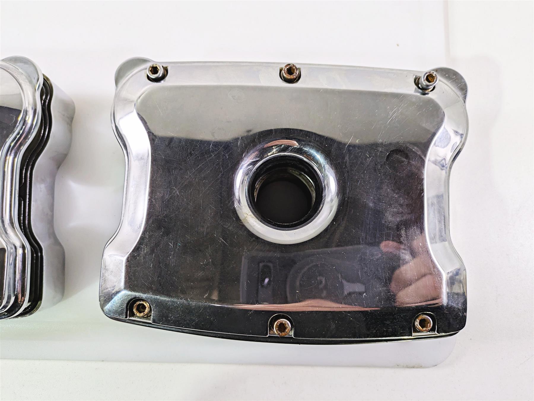 2004 Big Dog Chopper S&S Chrome Rocker Box Cylinderhead Cover Set 90-4093-S {{ shop.shopifyCountryName }} - Mototech271