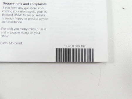 2017 BMW RnineT Racer K32 Owners Driver Rider Manual Book 01408389197 {{ shop.shopifyCountryName }} - Mototech271