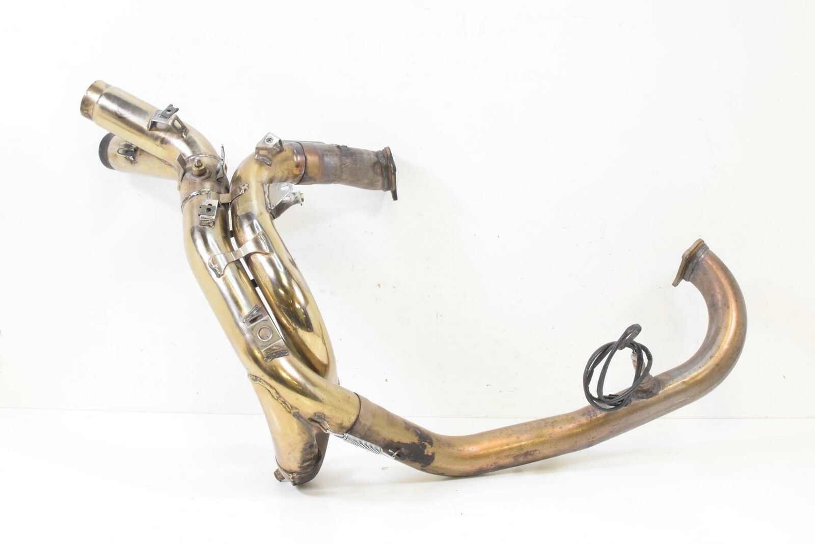 2008 Ducati 848 Exhaust Header Pipe Manifold Set Partly Polished 57012612A 57012 {{ shop.shopifyCountryName }} - Mototech271