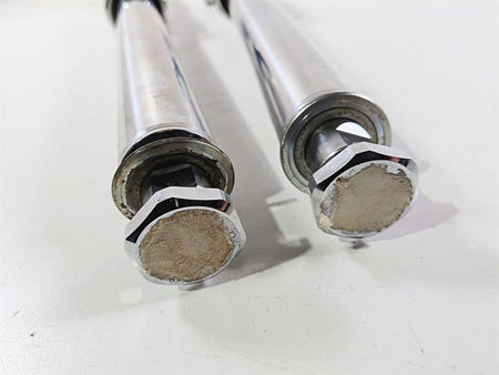 2005 Harley Softail FLSTFSE CVO Fat Boy Chrome Front Fork Leg Set 46310-05 46312-05-Mototech271