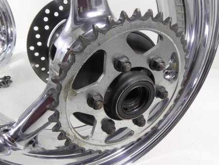 2001 Kawasaki ZX600J2 ZX6R Ninja Front Rear Chrome Wheel Rim Set 41073-1659 {{ shop.shopifyCountryName }} - Mototech271