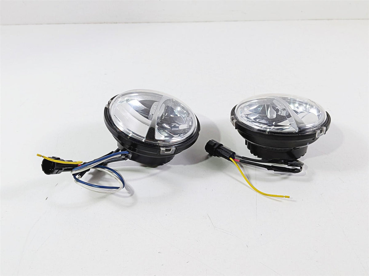 2015 Indian Chieftain Front Fog Spot Passing Light Lamp + Knob Set -Read 2412962-Mototech271