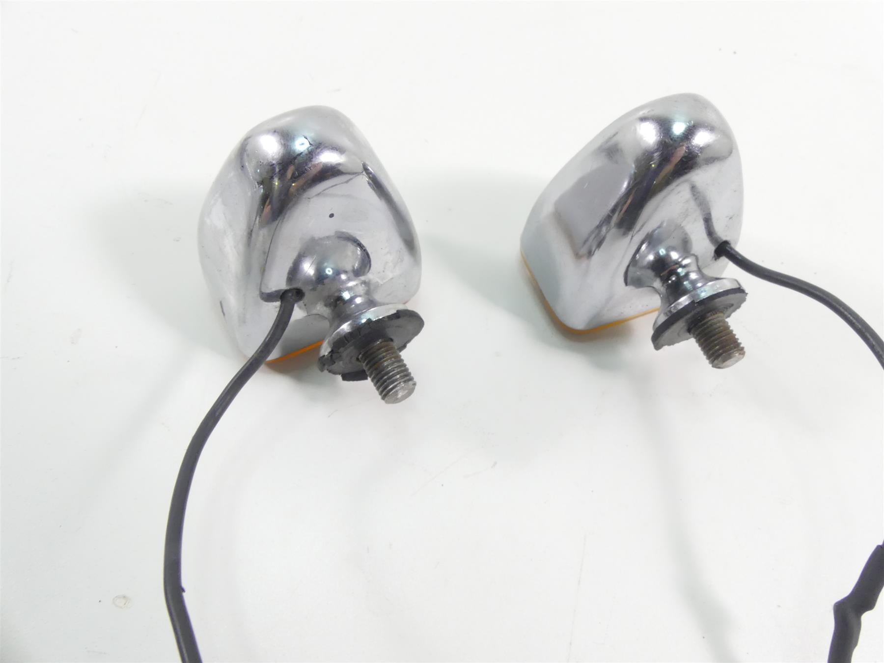 1993 Harley Dyna FXDL Low Rider Vintage Custom Chrome Blinker Turn Signals {{ shop.shopifyCountryName }} - Mototech271