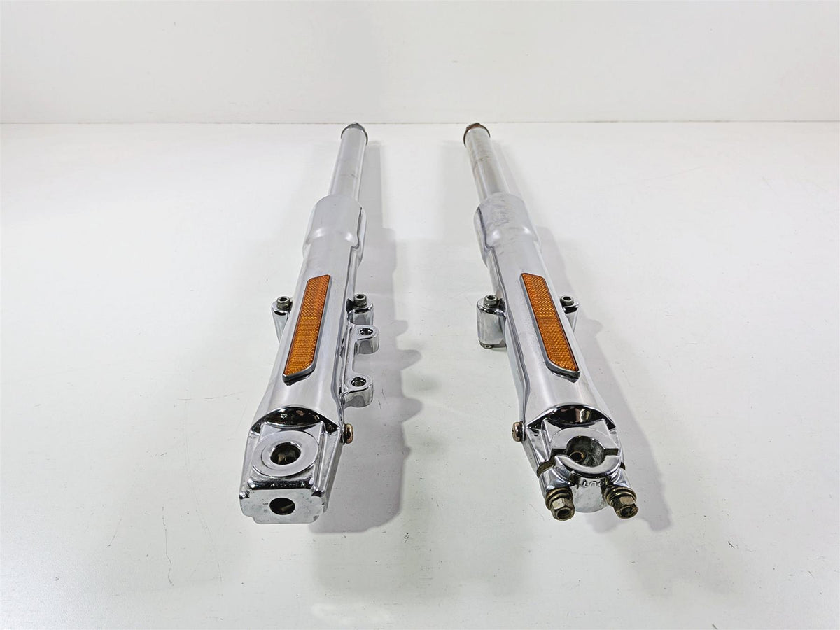 2005 Harley Softail FLSTFSE CVO Fat Boy Chrome Front Fork Leg Set 46310-05 46312-05-Mototech271