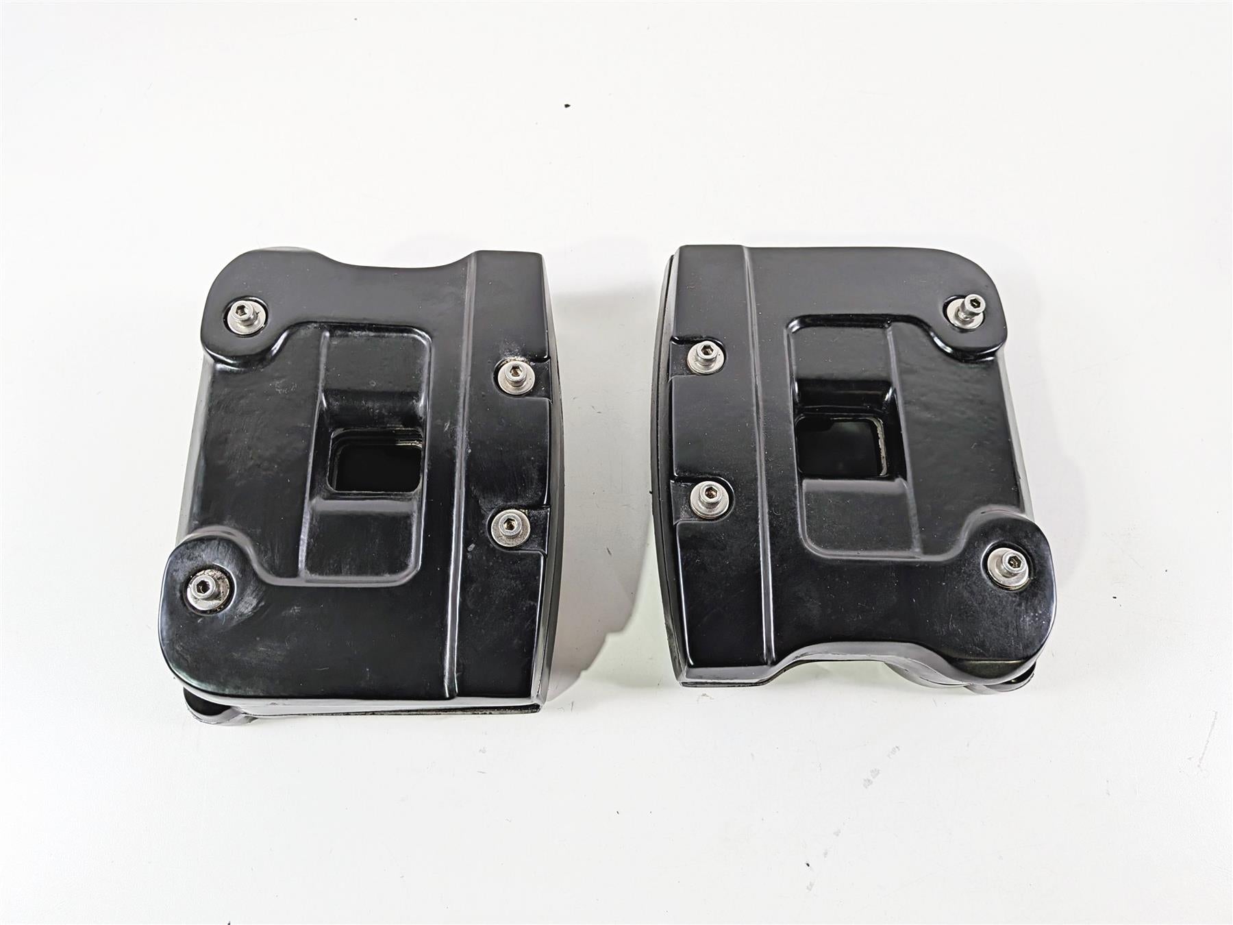 1990 Harley Touring FLHTC Electra Glide Black Rocker Box Valve Covers 17507-85 {{ shop.shopifyCountryName }} - Mototech271