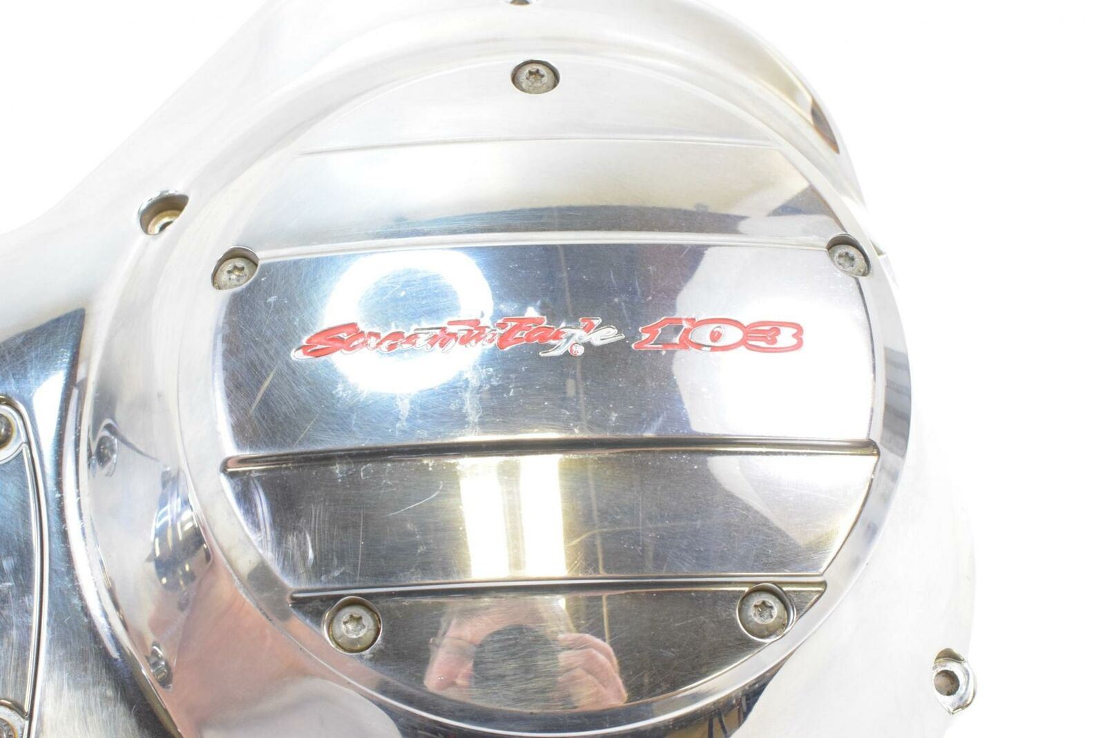 2004 Harley FLHTCSE CVO Electra Glide Outer Primary Drive Clutch Cover 60685-04 {{ shop.shopifyCountryName }} - Mototech271