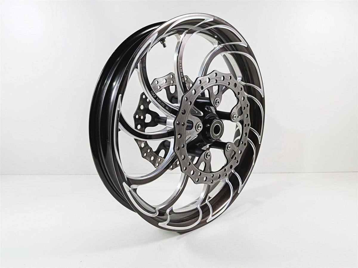 2017 Harley Touring FLHXS Street Glide Arlen Ness 21x3.5 Drift Front Wheel Rim & Rotors 71-568 {{ shop.shopifyCountryName }} - Mototech271