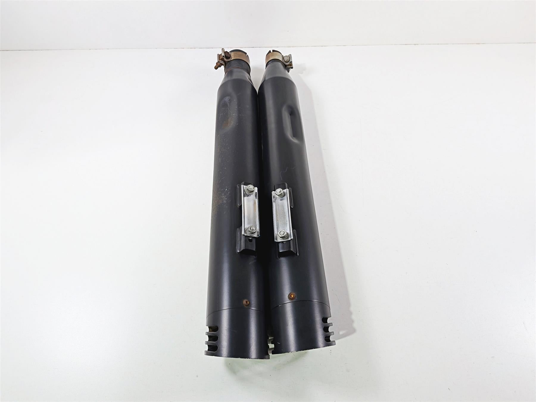 2018 Harley Touring FLHTCU Electra Glide Sharkroad Black 4" Slip On Muffler Pipes-Mototech271