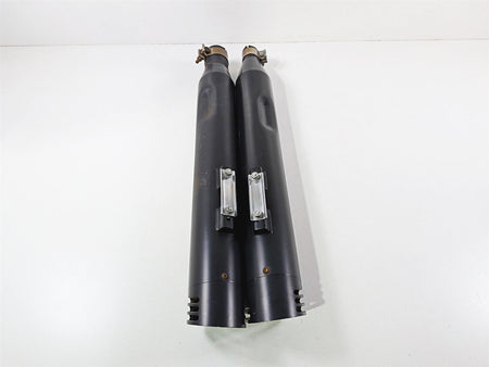 2018 Harley Touring FLHTCU Electra Glide Sharkroad Black 4" Slip On Muffler Pipes-Mototech271