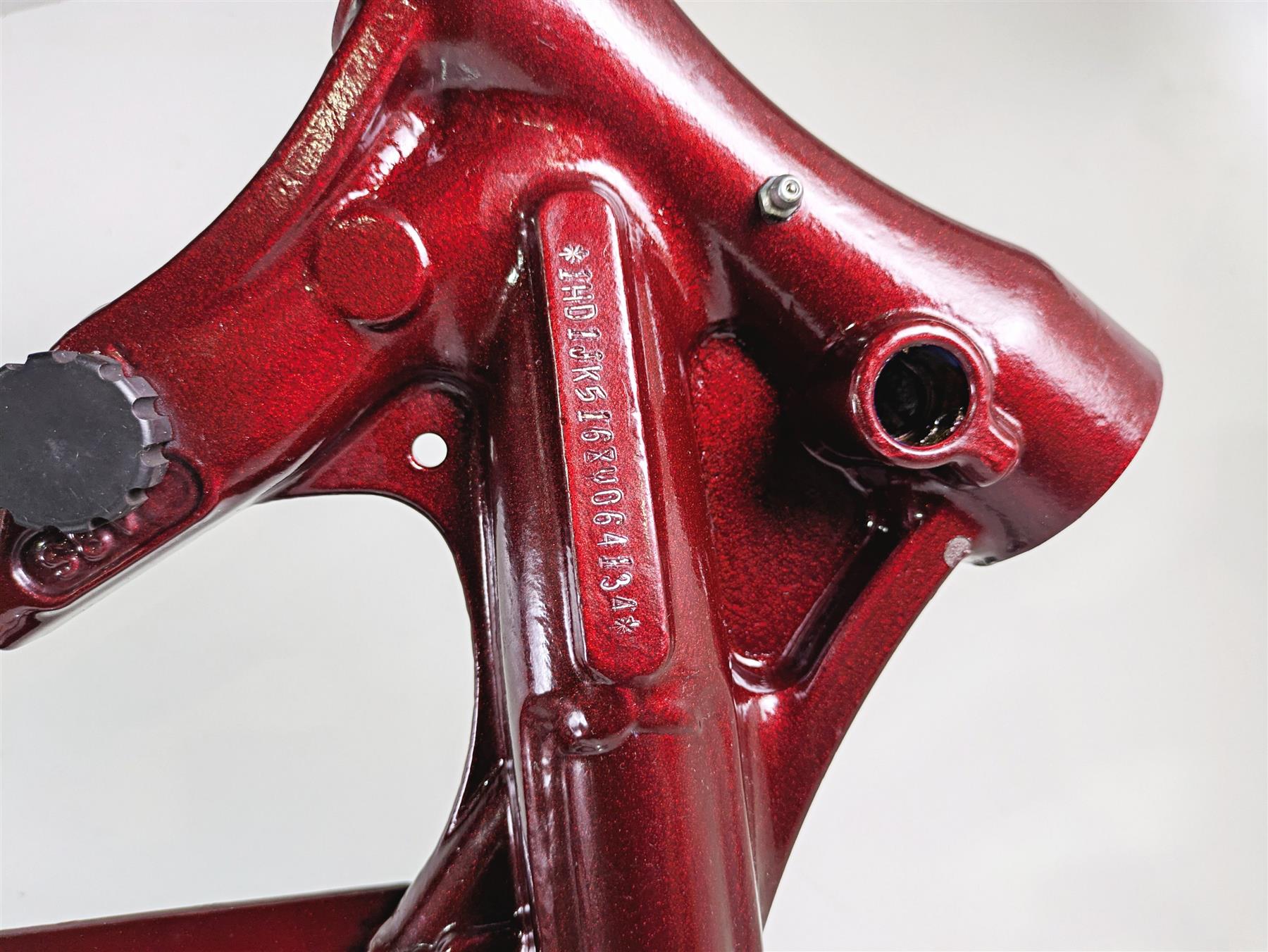 2008 Harley FXCWC Softail Rocker Frame Chassis + Swingarm Red Pearl With Salvage Texas Title 47167-08COZ {{ shop.shopifyCountryName }} - Mototech271