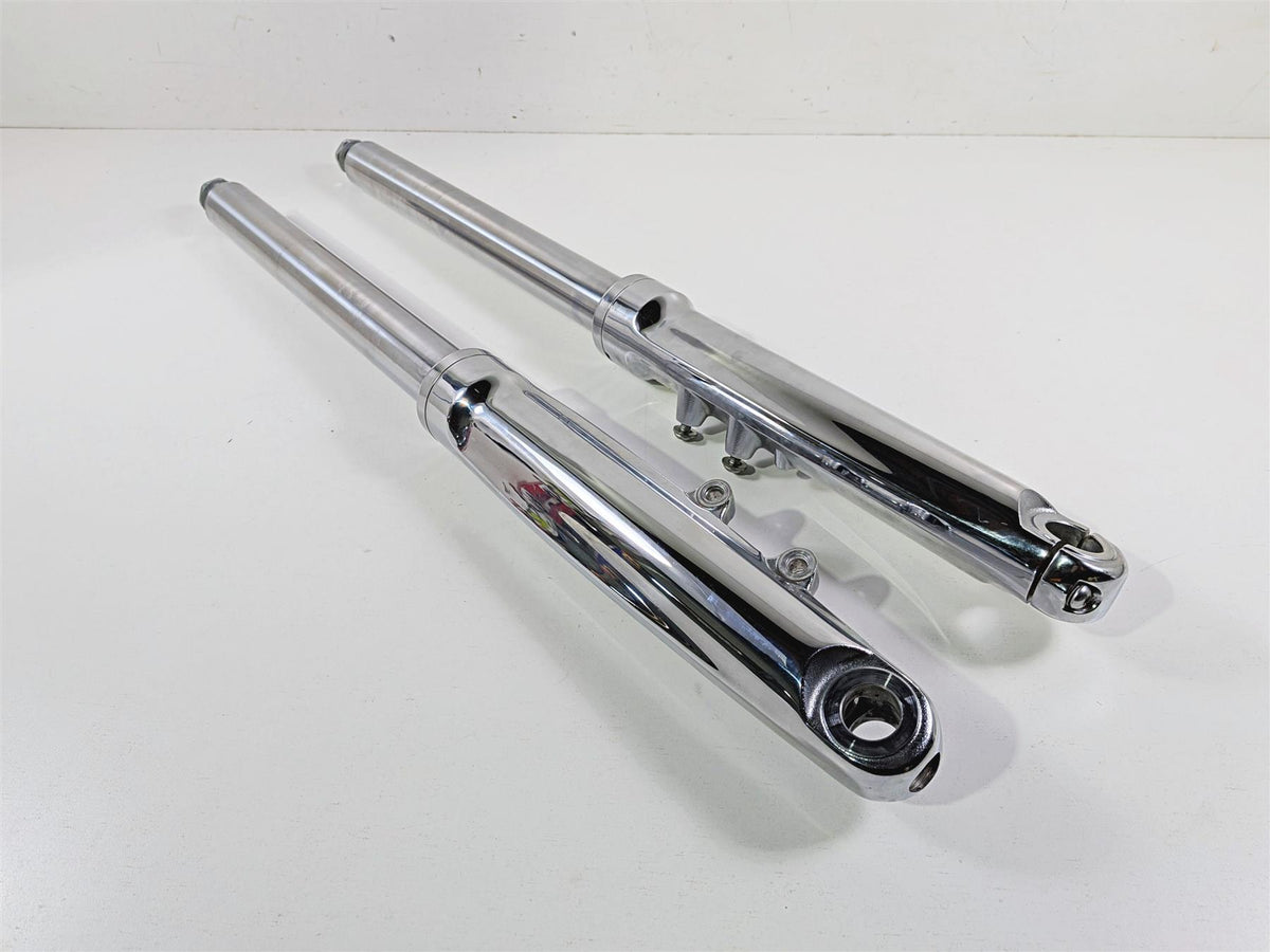 2009 Harley FXCWC Softail Rocker Straight Chrome Front Fork Leg Set 46950-08 {{ shop.shopifyCountryName }} - Mototech271