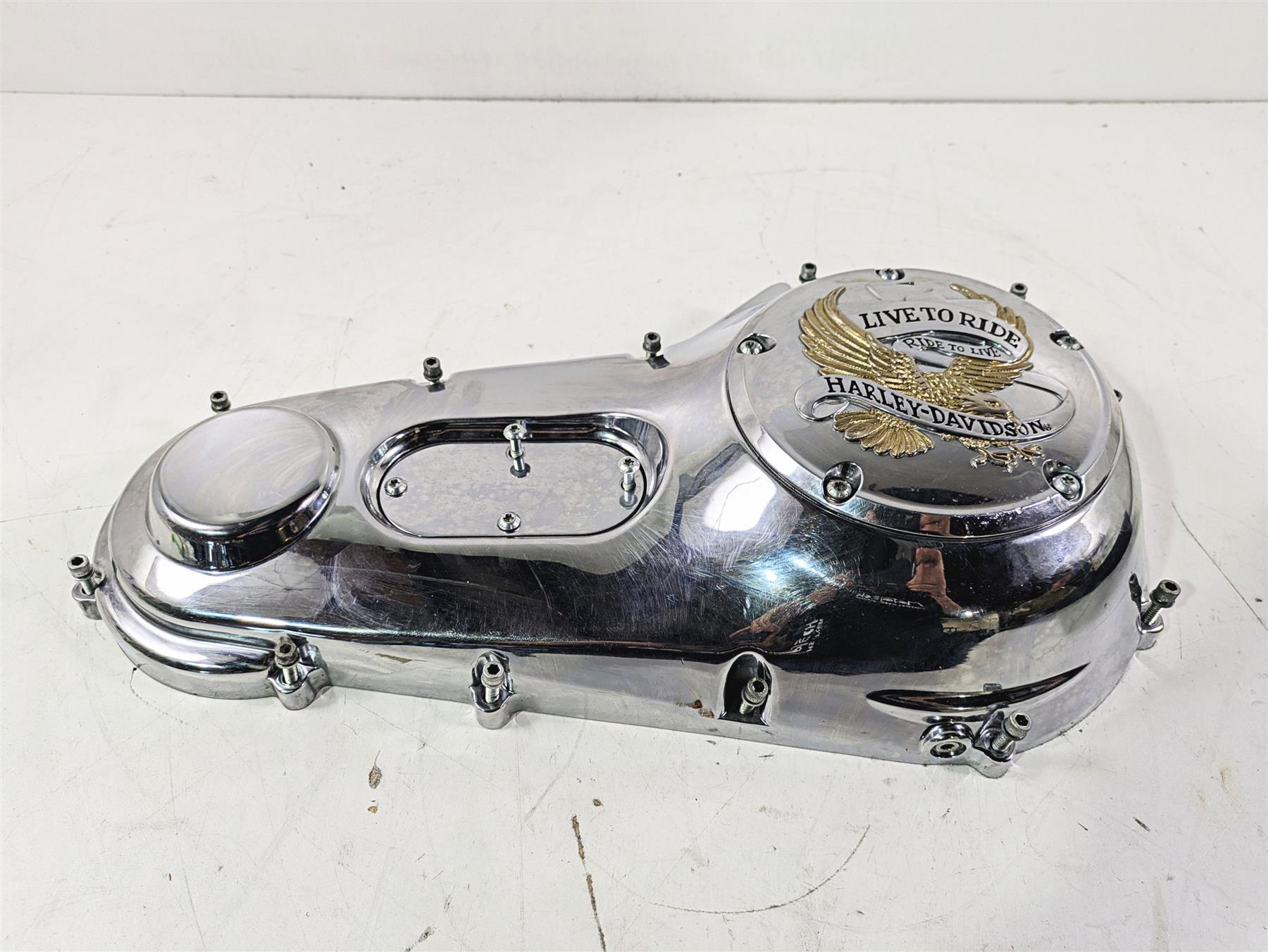 2004 Harley Softail FLSTF Fat Boy Outer Primary Drive Clutch Cover 60506-99 {{ shop.shopifyCountryName }} - Mototech271