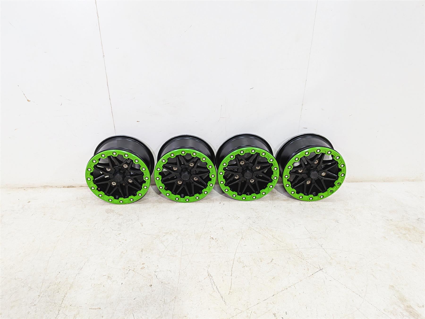 Kawasaki Teryx KRF KRX 1000 Wheel Rim Green Beadlock Set 15x8 49058-0729-397 {{ shop.shopifyCountryName }} - Mototech271