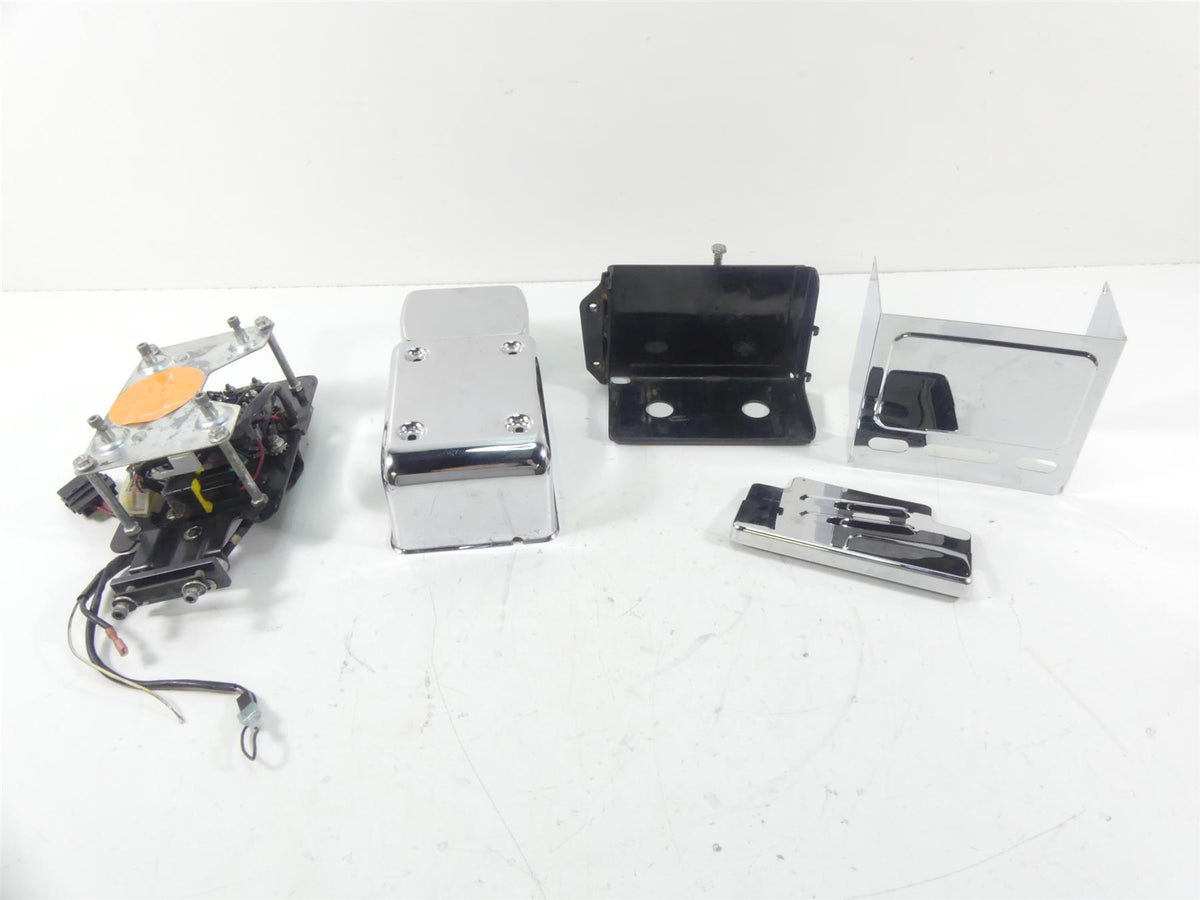 1995 Harley Dyna FXDL Low Rider Electrical Battery Chrome Cover Carrier 66347-91 {{ shop.shopifyCountryName }} - Mototech271