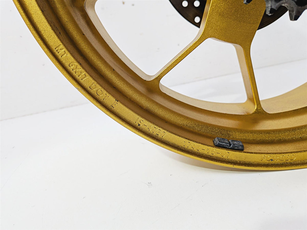 2008 Aprilia RSVR 1000 Factory Rear Wheel Rim 17x6 Gold Evo Forged 853376 {{ shop.shopifyCountryName }} - Mototech271
