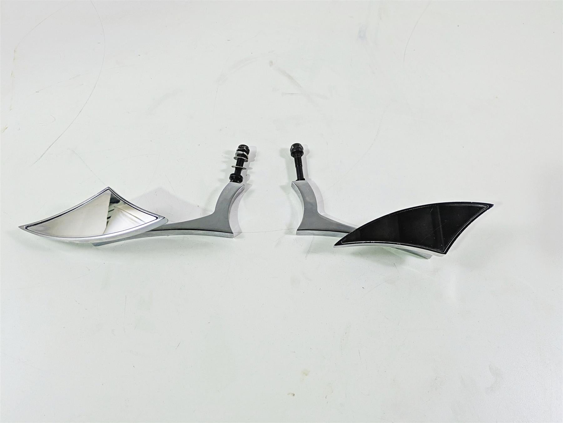 2002 Big Dog Pitbull Custom Chrome Rear View Mirror Set Left & Right {{ shop.shopifyCountryName }} - Mototech271