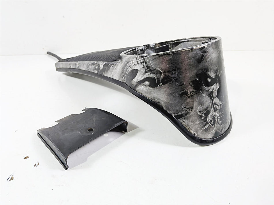 1990 Harley Touring FLHTC Electra Glide Tank Cover Custom Skull Paint 61282-03 {{ shop.shopifyCountryName }} - Mototech271