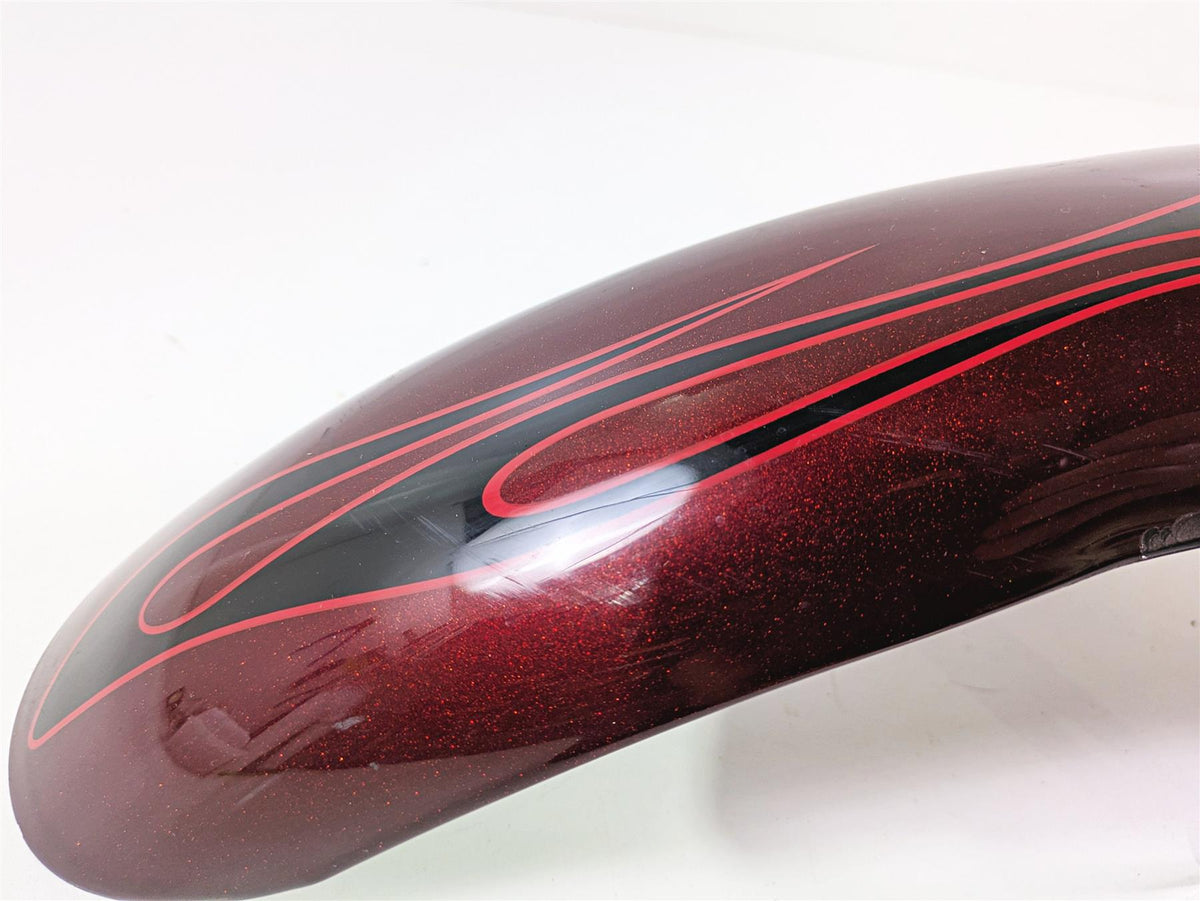 2008 Harley FXCWC Softail Rocker Front Fender Crimson Red Sunglo Deluxe 60158-08 {{ shop.shopifyCountryName }} - Mototech271