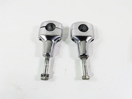 2008 Harley FXCWC Softail Rocker Oem Chrome Fat Bar 3.6" Riser Set 56916-07 {{ shop.shopifyCountryName }} - Mototech271