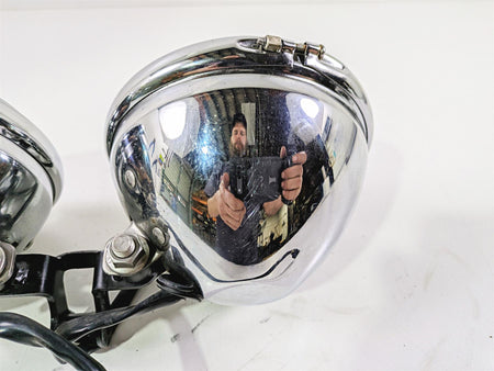 2006 Triumph Rocket 3 Headlight Head Light Lamp & Mounts T2700634 T2701000 {{ shop.shopifyCountryName }} - Mototech271