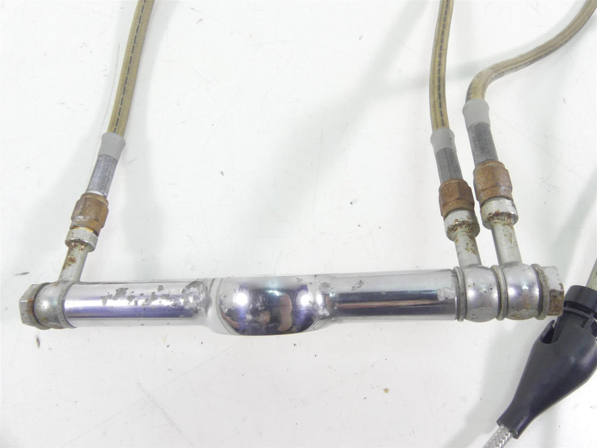 2002 Harley Touring FLHRCI Road King Apehanger 14" Cable & Brake Line set {{ shop.shopifyCountryName }} - Mototech271